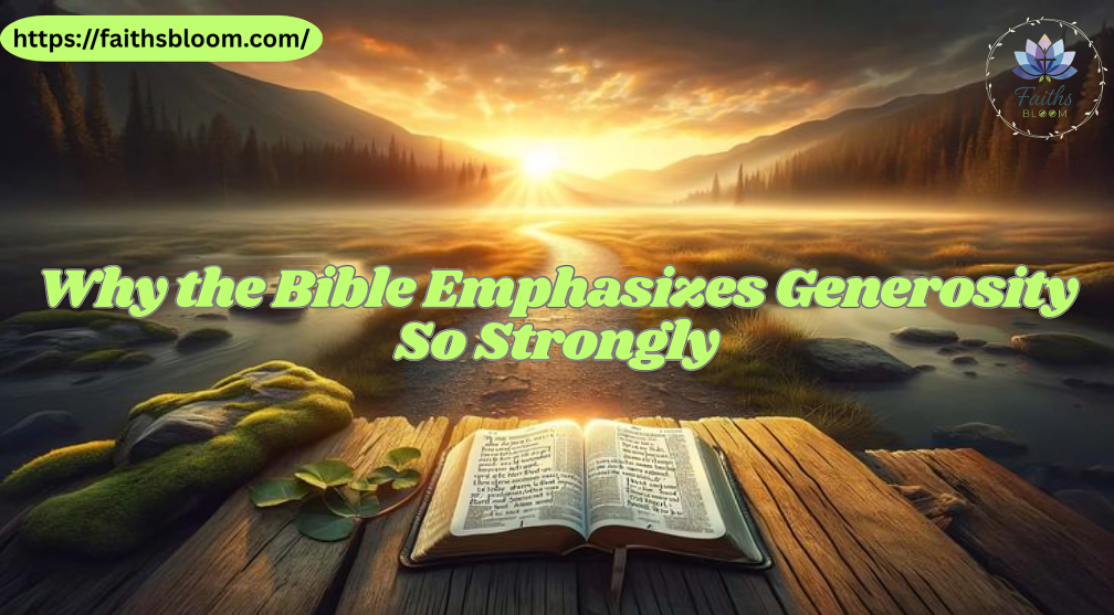 Why the Bible Emphasizes Generosity So Strongly
