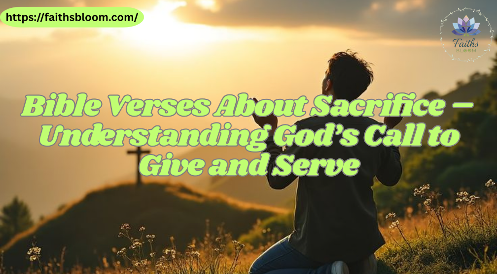 Bible Verses About Sacrifice – Understanding God’s Call to Give and Serve