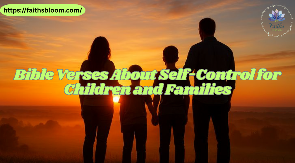 Bible Verses About Self-Control for Children and Families