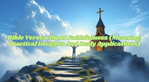 Bible Verses About Faithfulness (Meaning, Practical Insights And Daily Applications)