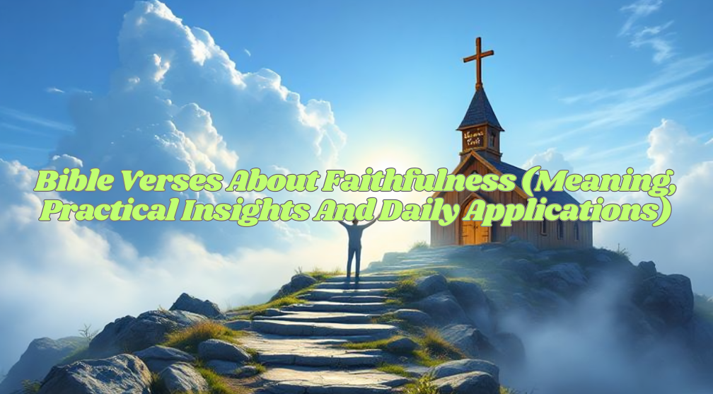 Bible Verses About Faithfulness (Meaning, Practical Insights And Daily Applications)
