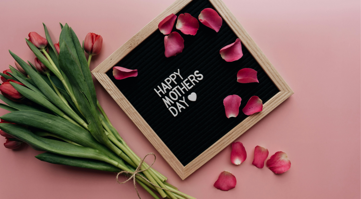 heartfelt mothers day wishes written on a card with flowers